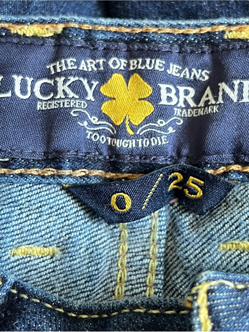 Dark Wash Lucky Brand Lola Skinny Jeans Classic Indigo size 0/25 - Picture 8 of 9